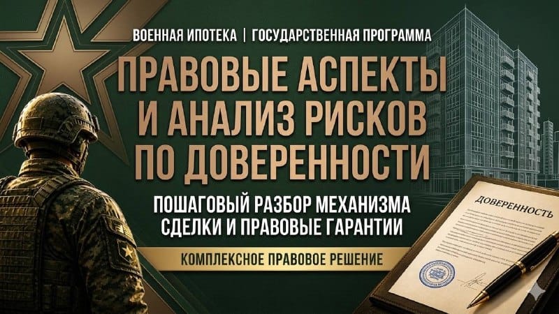 Военная ипотека по доверенности: как оформить сделку