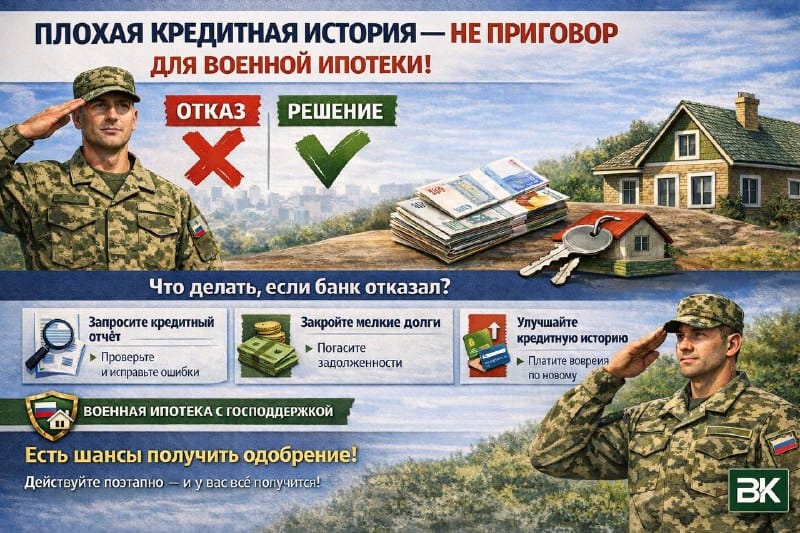 Военная ипотека с плохой кредитной историей